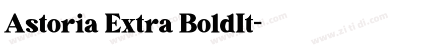 Astoria Extra BoldIt字体转换